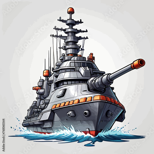 War Ship Logo Design Very Cool