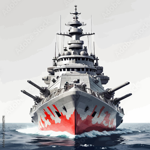 War Ship Logo Design Very Cool