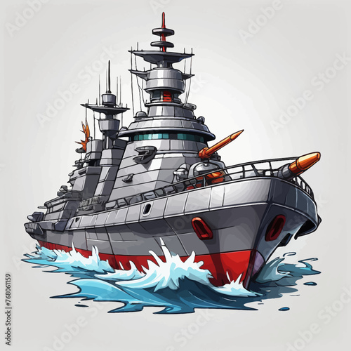 War Ship Logo Design Very Cool