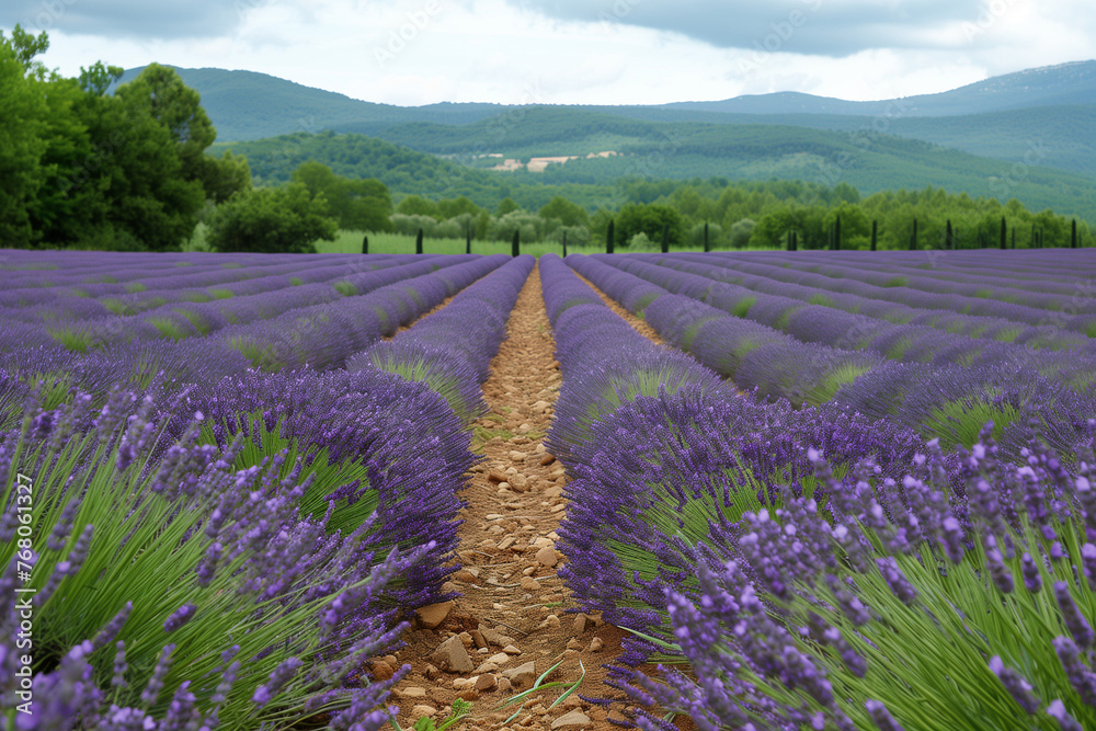 Fototapeta premium stunningly beautiful lavender field