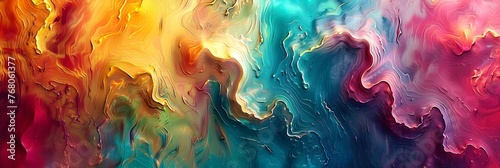 Vibrant Swirling Abstraction:An of Color,Movement,and Emotion