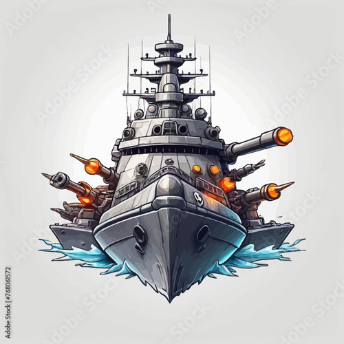 War Ship Logo Design Very Cool