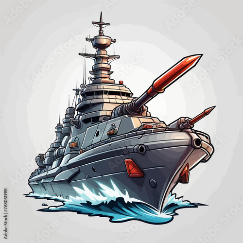 War Ship Logo Design Very Cool