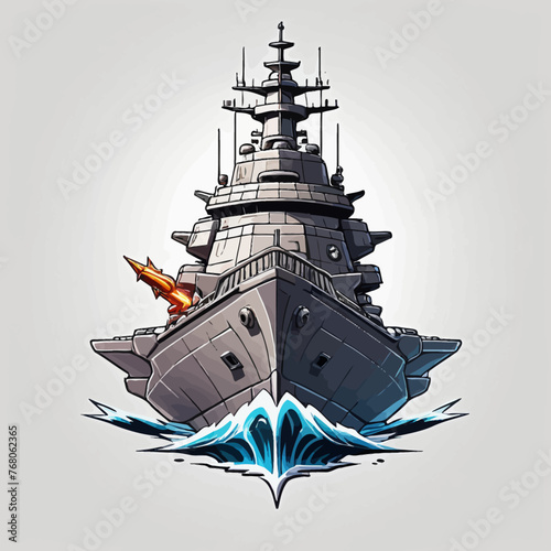 War Ship Logo Design Very Cool