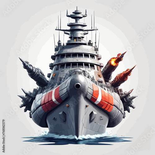 War Ship Logo Design Very Cool