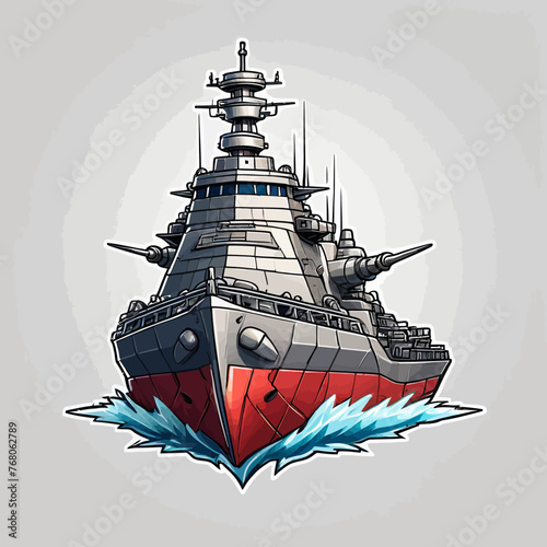 War Ship Logo Design Very Cool