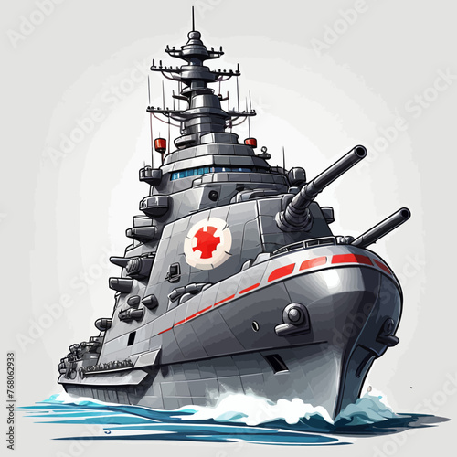 War Ship Logo Design Very Cool