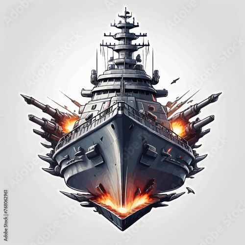 War Ship Logo Design Very Cool