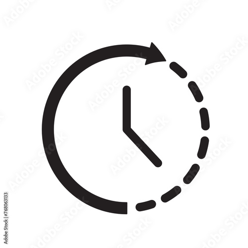 Clock icon vector. Weather icon vector illustration.