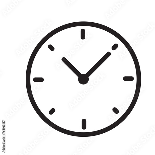 Clock icon vector. Weather icon vector illustration.