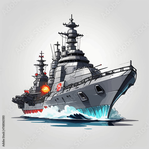 War Ship Logo Design Very Cool