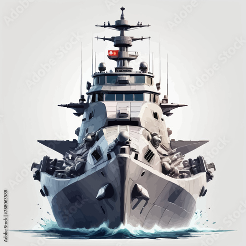 War Ship Logo Design Very Cool