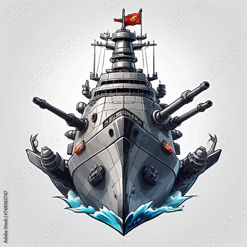 War Ship Logo Design Very Cool