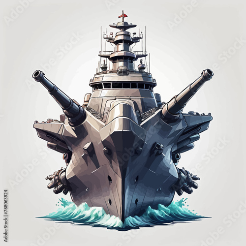 War Ship Logo Design Very Cool