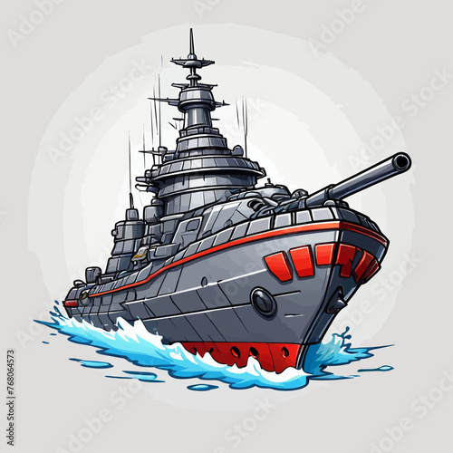 War Ship Logo Design Very Cool