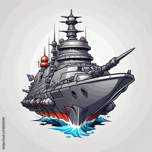 War Ship Logo Design Very Cool