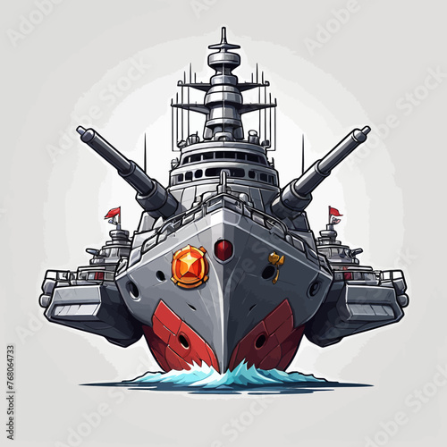 War Ship Logo Design Very Cool