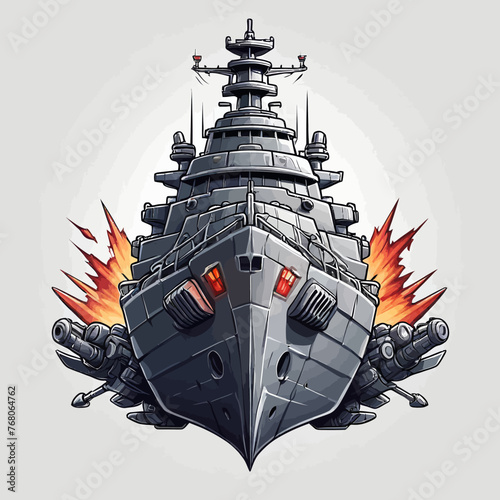 War Ship Logo Design Very Cool