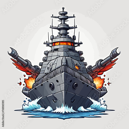 War Ship Logo Design Very Cool