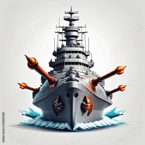 War Ship Logo Design Very Cool