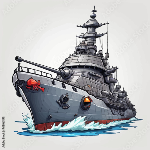 War Ship Logo Design Very Cool