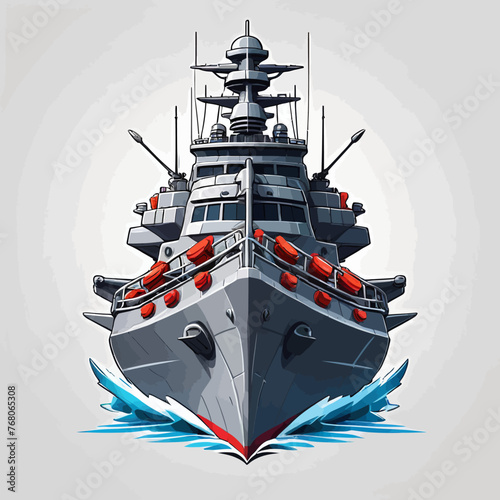 War Ship Logo Design Very Cool