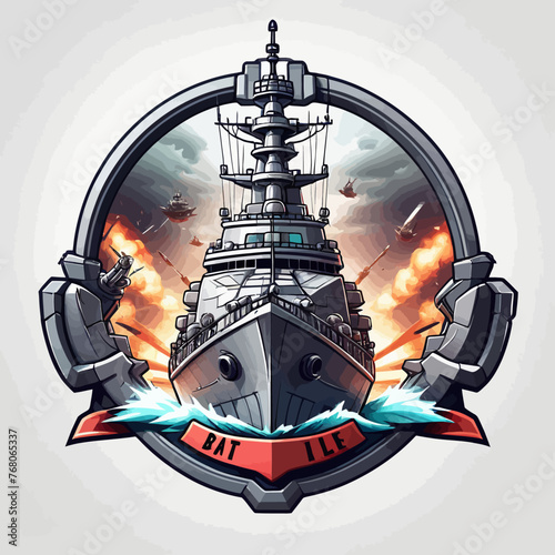 War Ship Logo Design Very Cool