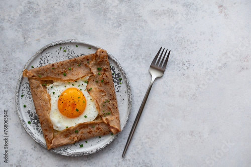 Foto Homemade buckwheat crepes