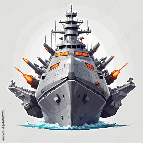 War Ship Logo Design Very Cool