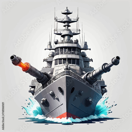 War Ship Logo Design Very Cool