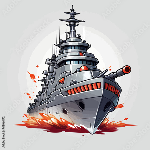 War Ship Logo Design Very Cool