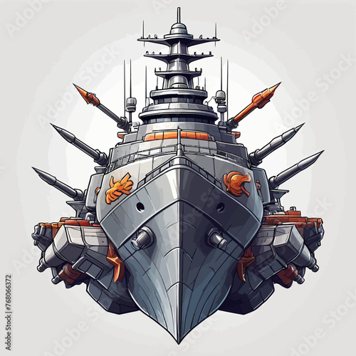 War Ship Logo Design Very Cool