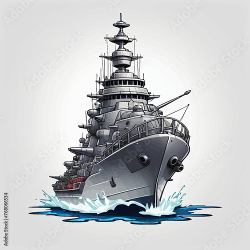 War Ship Logo Design Very Cool