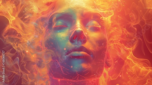 An expressive digital avatar radiating warm, inviting energy.  © Cheetose