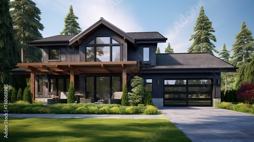 A photo of a Clean-Lined Contemporary Craftsman © Xfinity Stock
