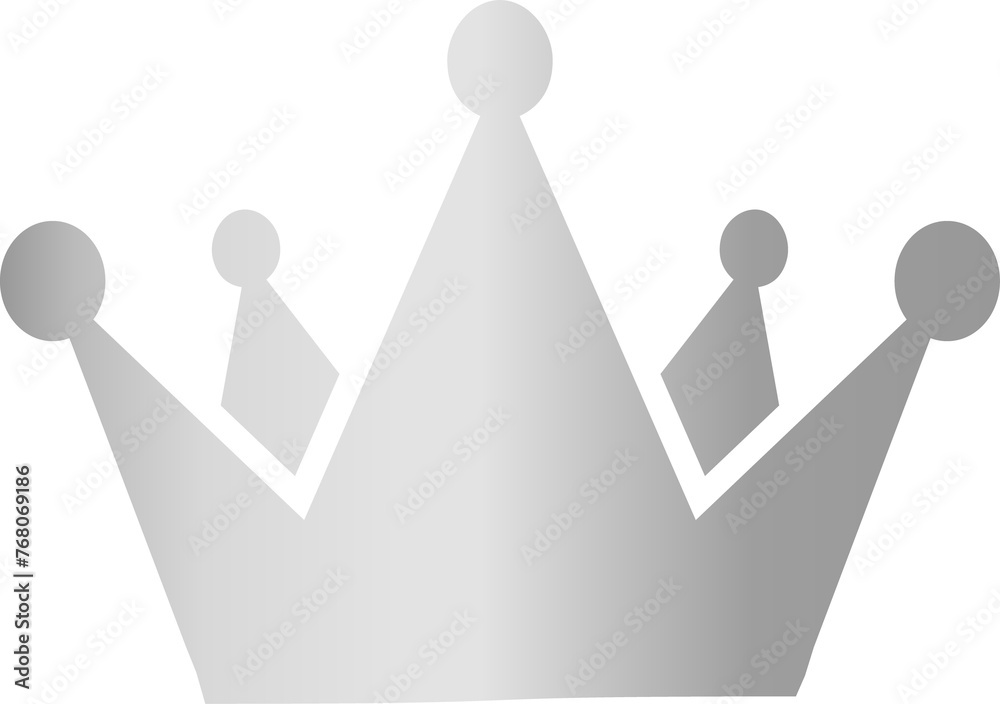 Silver Crown with Metallic Effect Silver Crown with Metallic Effect