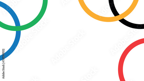Background banner template with colored rings frame
