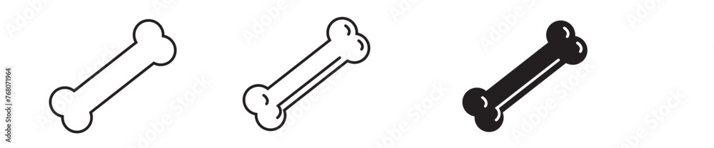 PrintFlat design dog bones icon set isolated on white background. Dog food sign vector illustration – white, edible, toy, cartoon kawaii style cute character. Logo line design for pets business. PrintFlat design dog bones icon set isolated on white background. Dog food sign vector illustration – white, edible, toy, cartoon kawaii style cute character. Logo line design for pets business.