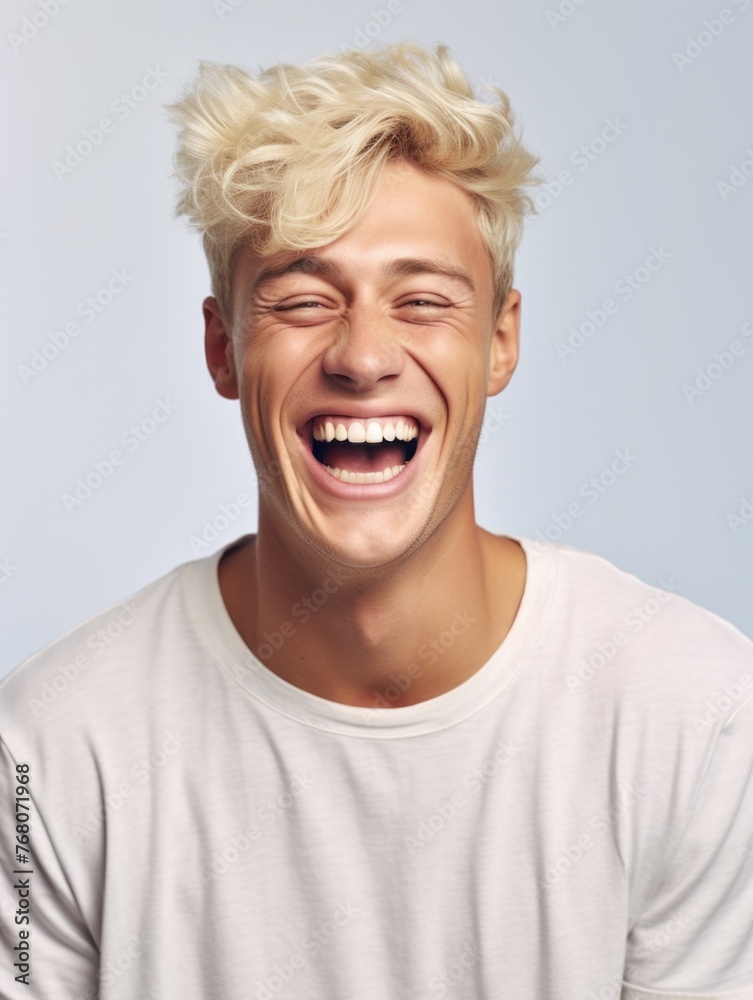 A joyful person with a radiant smile A joyful person with a radiant smile
