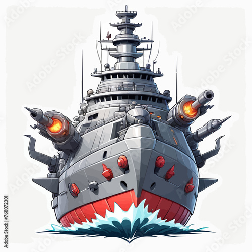 War Ship Logo Design Very Cool