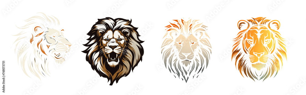 Logo illustration of a Lion on a transparent background Logo illustration of a Lion on a transparent background