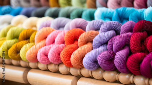 Assortment of Vibrant DK Yarn Stock Image: Explore the Colorful World of Knitting