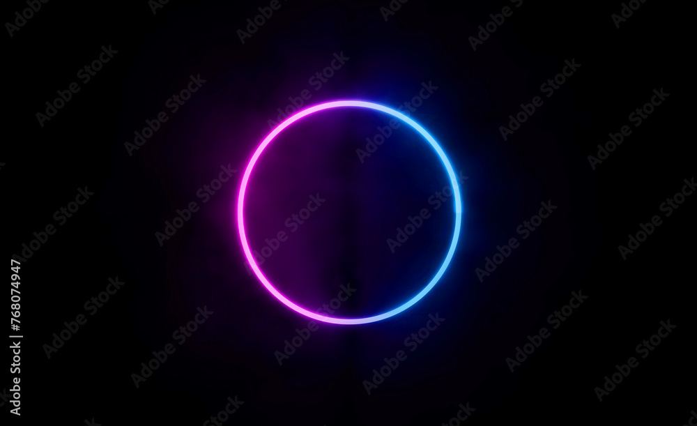 Neon circle design template Neon circle design template