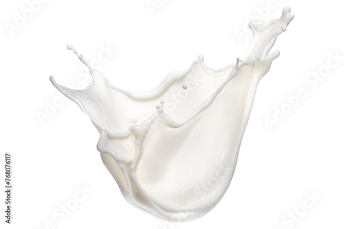 milk splash wave swirls isolated on a transparent background, diary milk splash, flying milk on the air cut out