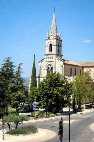 High church of St Gervasius and St Protasius in Bonnieux town, Provence region, France