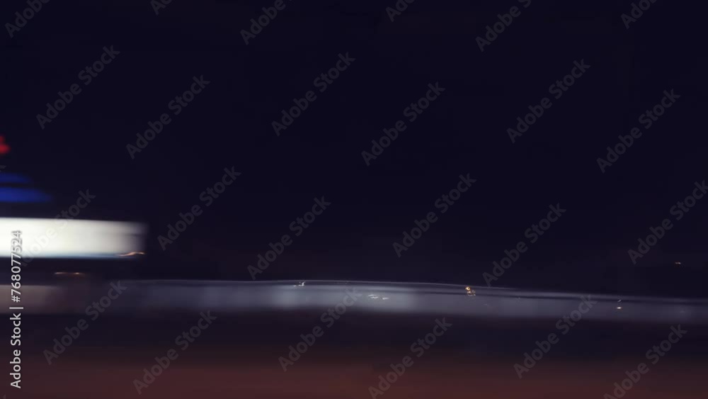 City lights at night, hyperlapse footage as abstract background
