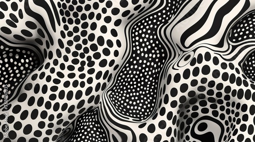 photorealistic pattern of unreal imagine ,line art ,white and black