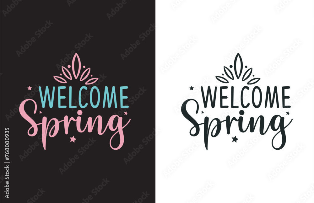 Obraz premium Easter SVG Welcome spring design
