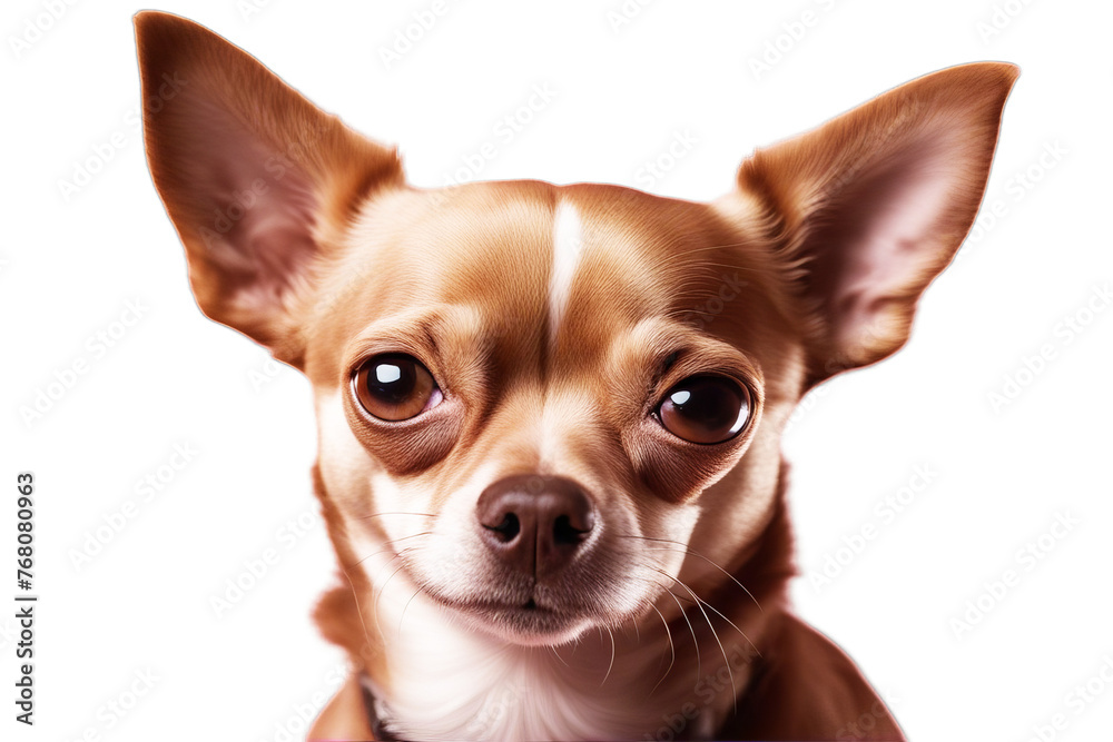outraged background pink left dog chihuahua space looks copy light mexican cute unhappy brown isolated displeased charity insane shocked ravenous begging strabismus big eye beauty exotic baby mini