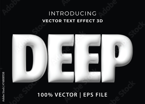 3d deep Inflated Text Effect